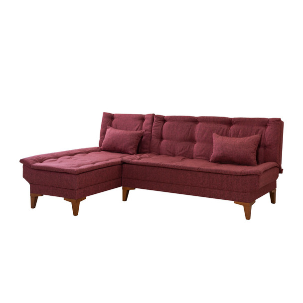 Ugaona sofa-krevet Santo lijevo - Claret Red