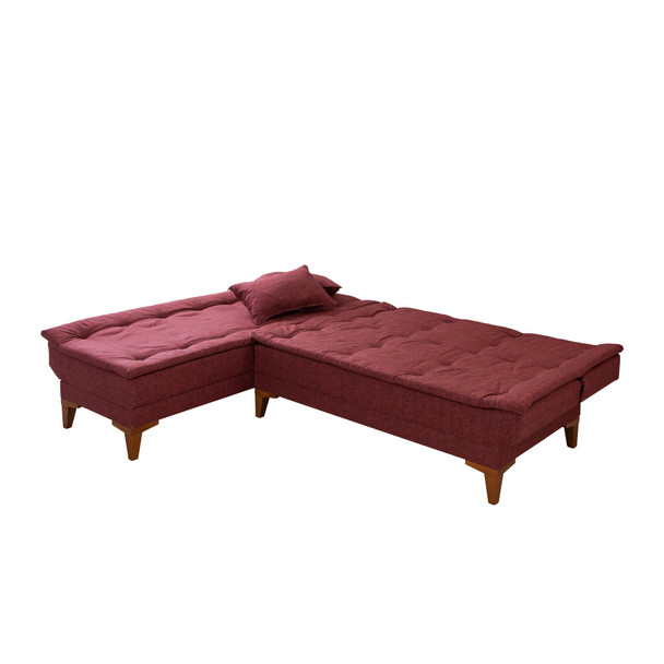 Ugaona sofa-krevet Santo lijevo - Claret Red