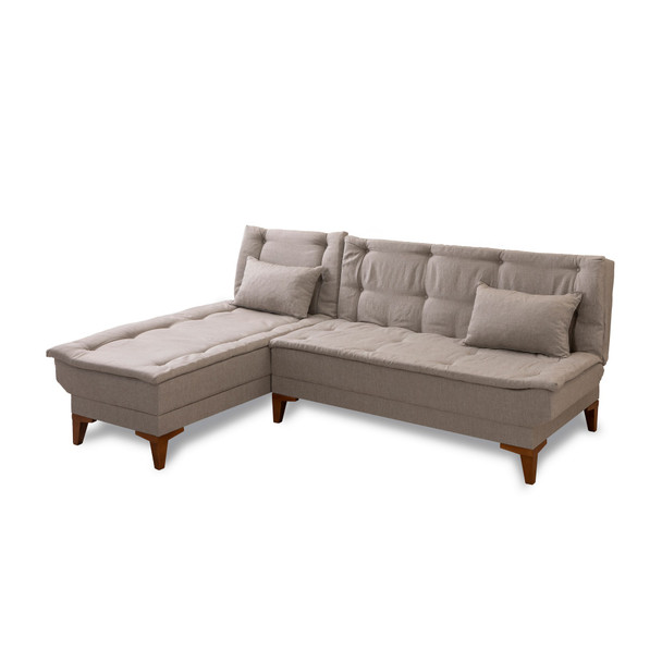 Ugaona sofa-krevet Santo lijevo - krema