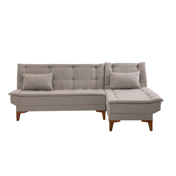 Ugaona sofa-krevet Santo lijevo - krema