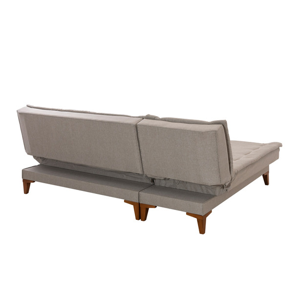 Ugaona sofa-krevet Santo lijevo - krema