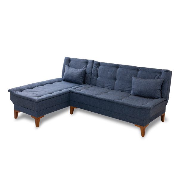 Ugaona sofa-krevet Santo lijevo - tamno plava