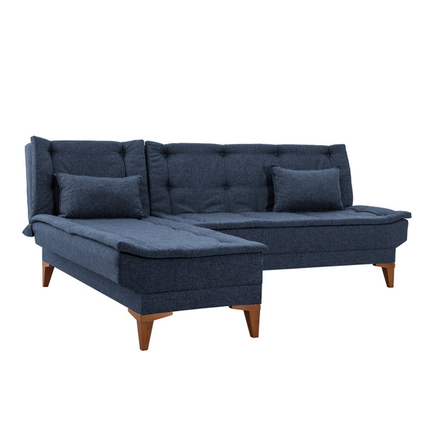 Ugaona sofa-krevet Santo lijevo - tamno plava