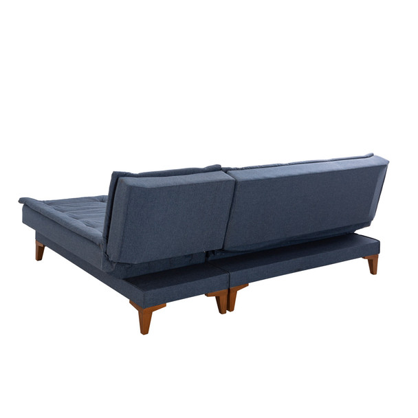 Ugaona sofa-krevet Santo lijevo - tamno plava