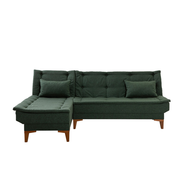 Ugaona sofa-krevet Santo lijevo - zeleno