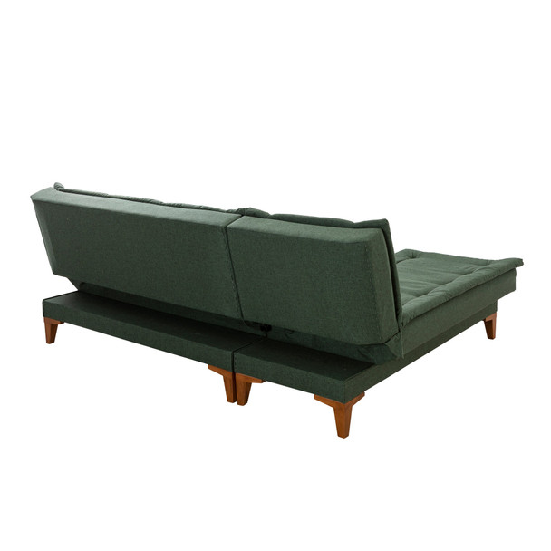 Ugaona sofa-krevet Santo lijevo - zeleno