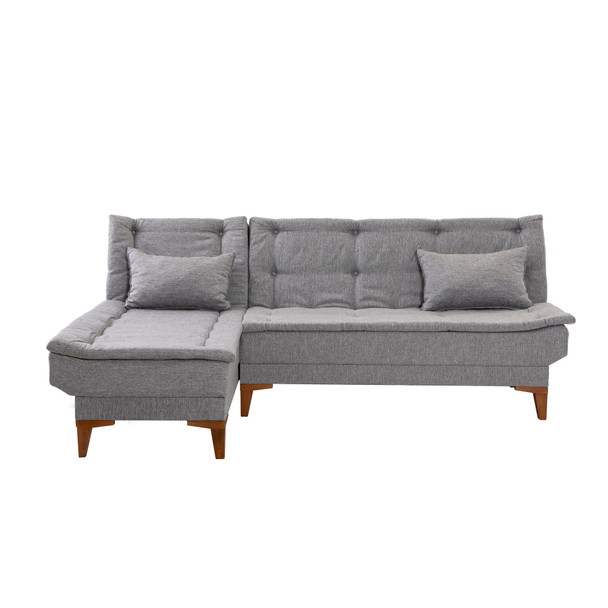 Ugaona sofa-krevet Santo lijevo - sivo