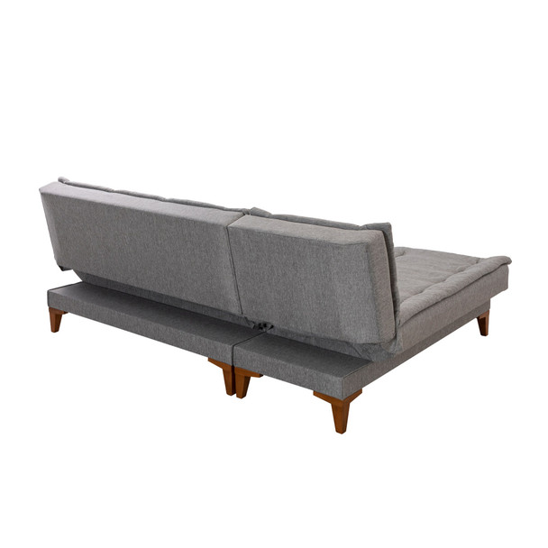 Ugaona sofa-krevet Santo lijevo - sivo