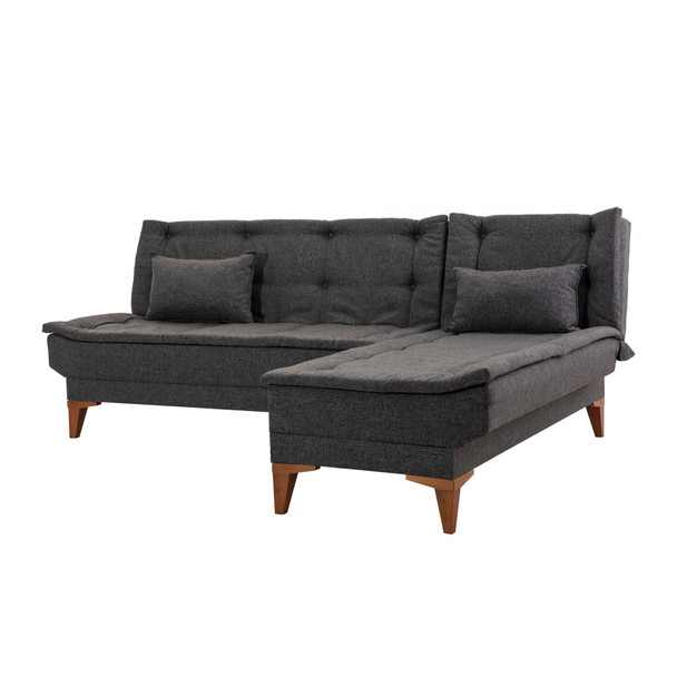 Ugaona sofa-krevet Santo-Antracit