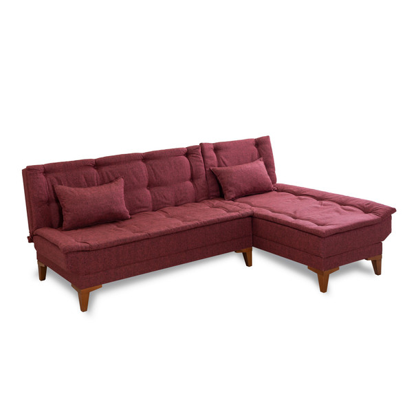 Ugaona sofa-krevet Santo-Claret crvena