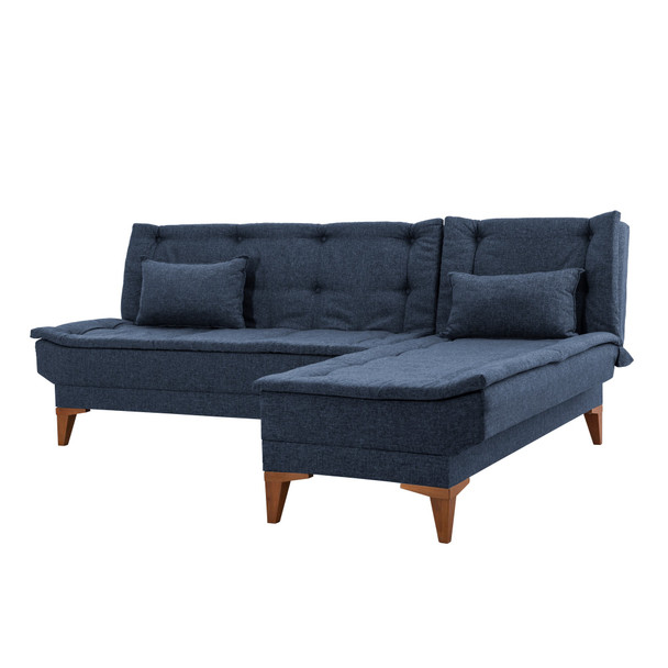Ugaona sofa-krevet Santo-tamno plava