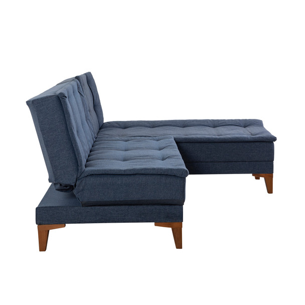 Ugaona sofa-krevet Santo-tamno plava