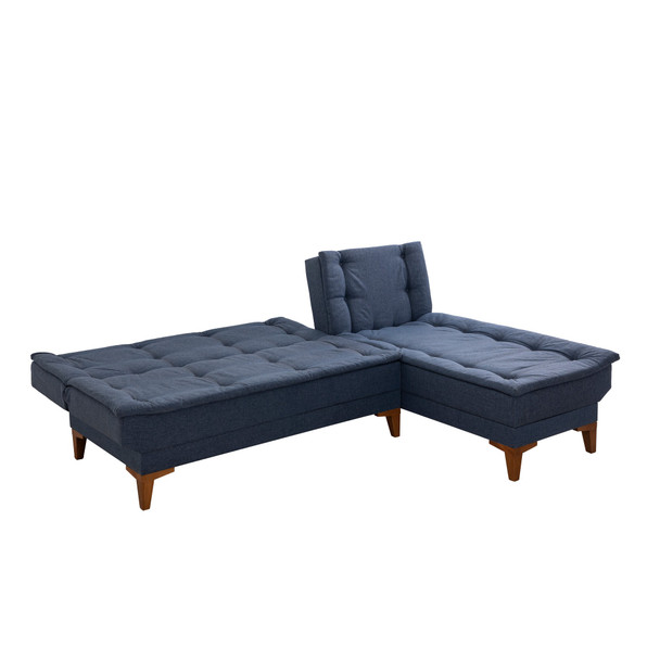 Ugaona sofa-krevet Santo-tamno plava
