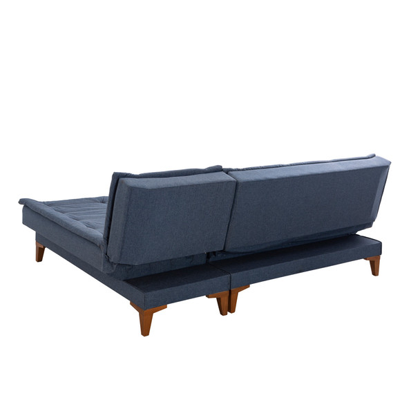 Ugaona sofa-krevet Santo-tamno plava