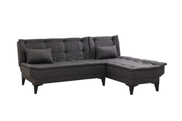 Ugaona sofa-krevet Santo-S-antracit