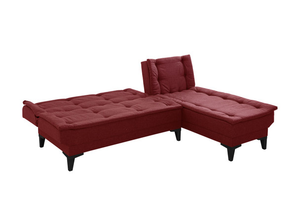 Ugaona sofa-krevet Santo-S-Claret crvena