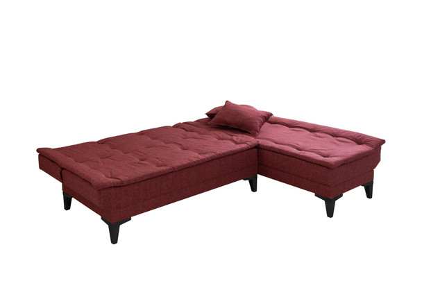 Ugaona sofa-krevet Santo-S-Claret crvena