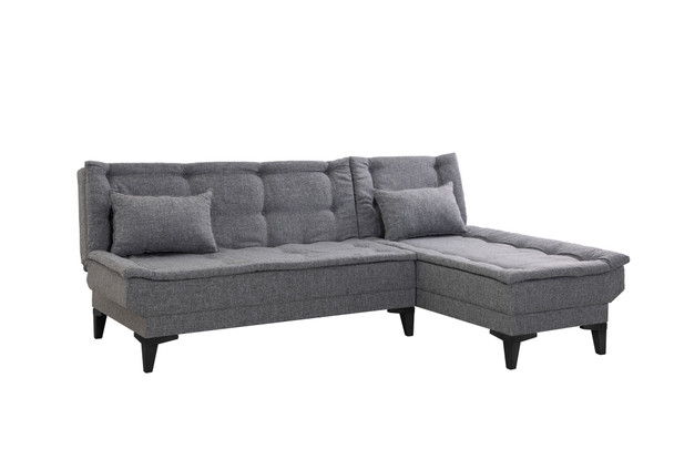 Ugaona sofa-krevet Santo-S-Tamno siva