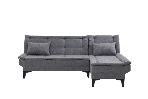 Ugaona sofa-krevet Santo-S-Tamno siva