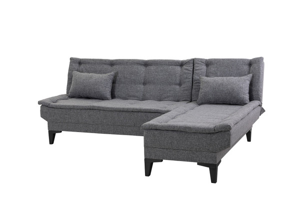 Ugaona sofa-krevet Santo-S-Tamno siva