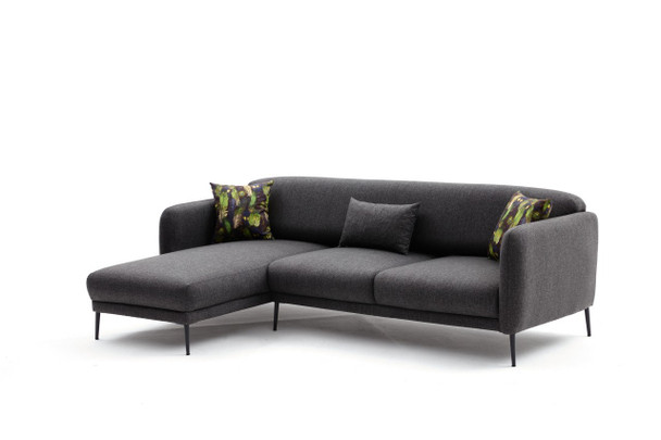 Ugaona sofa-krevet Venera L - antracit