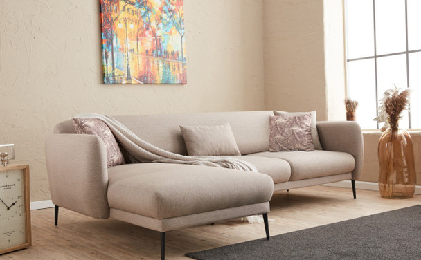 Ugaona sofa-krevet Venus L - krema