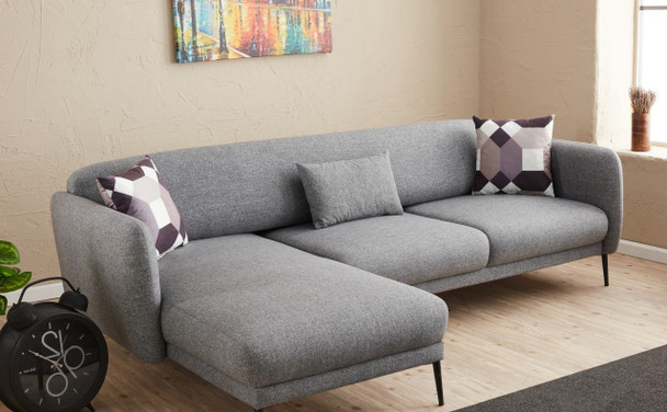 Ugaona sofa-krevet Venera L - Siva