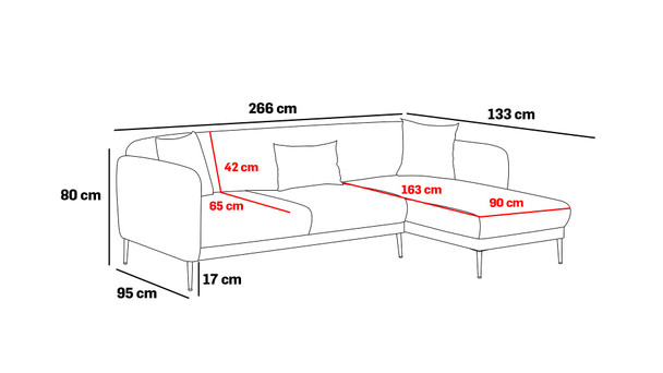 Ugaona sofa-krevet Venera R - antracit