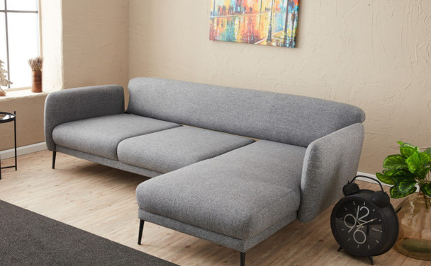 Ugaona sofa-krevet Venera R - Siva