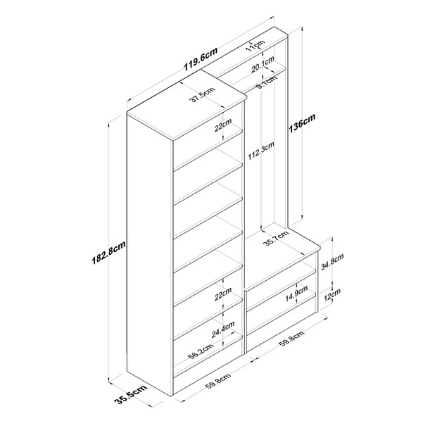 Ormar za hodnik P6 - M11 - 2389