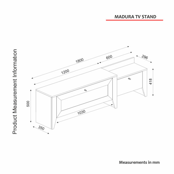 TV stalak Madura - Hrast