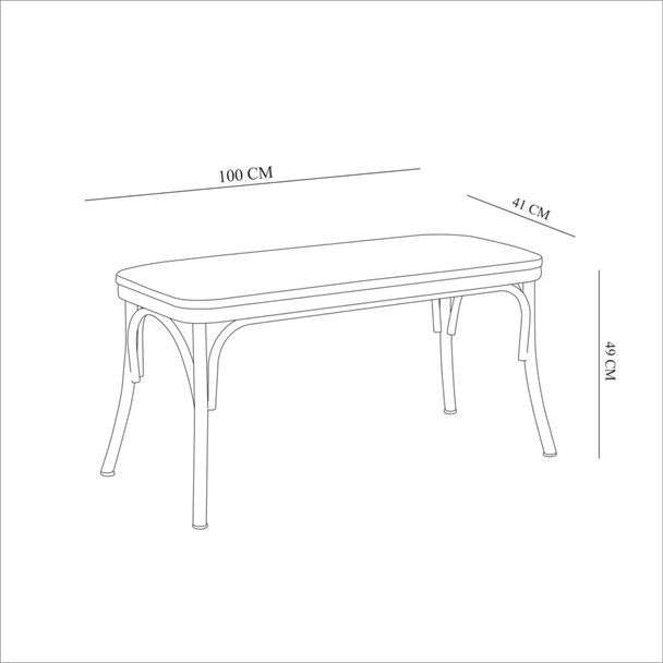 Produživi set stolova i stolica (4 komada) OLİVER AÇL.BAROK-CRNI
