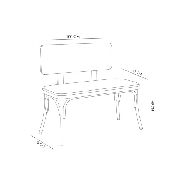 Produživi set stolova i stolica (4 komada) OLİVER AÇL.BAROK-CRNI V2