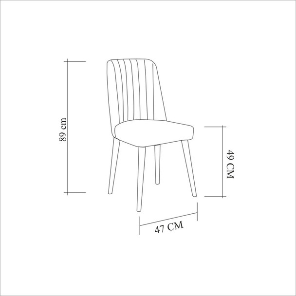 Produživi set stolova i stolica (4 komada) Vina 1053 - antracit, orah