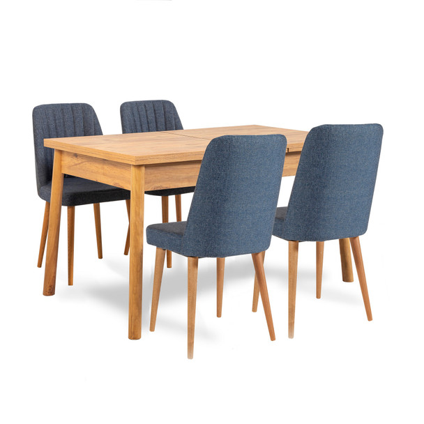 Produživi set stolova i stolica (5 komada) Santiago Atlantic tamnoplava V2