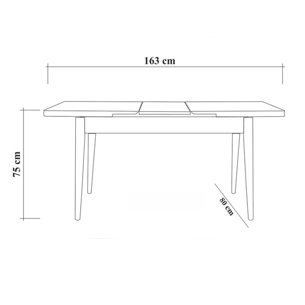 Produživi set stolova i stolica (5 komada) Vina 1053 - 4 -
Antracit,
Orah