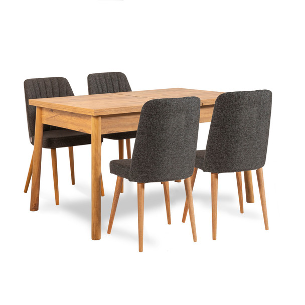 Produživi set stolova i stolica (6 komada) Santiago Atlantic Antracit