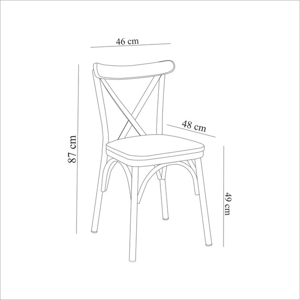 Set stolova i stolica (5 komada) OLİVER SBT. BAROK-CRNI