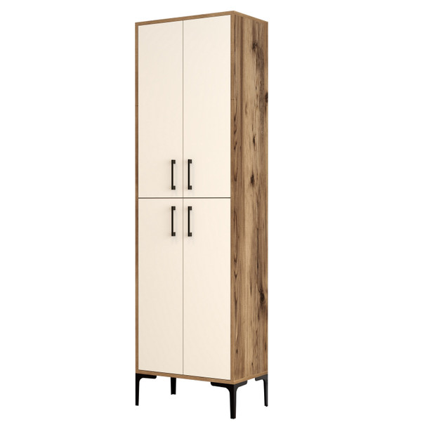 Višenamjenski kabinet Berlin A - orah, krem