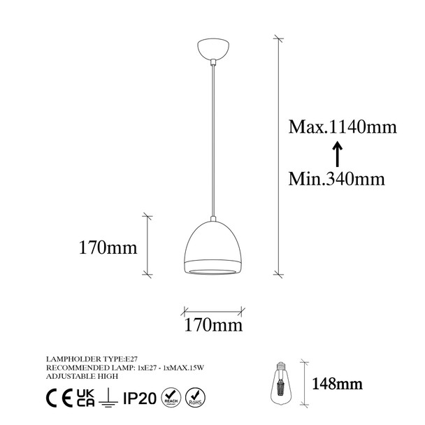 Stropna svjetiljka Mugo - 10655