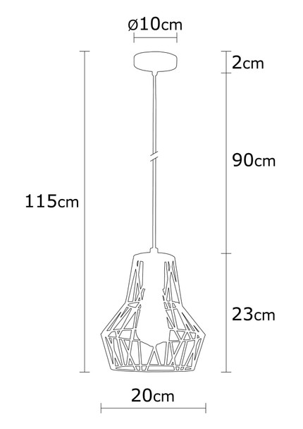 Stropna svjetiljka Tortum - N-1055