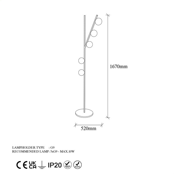 Podna lampa Domino - 11041