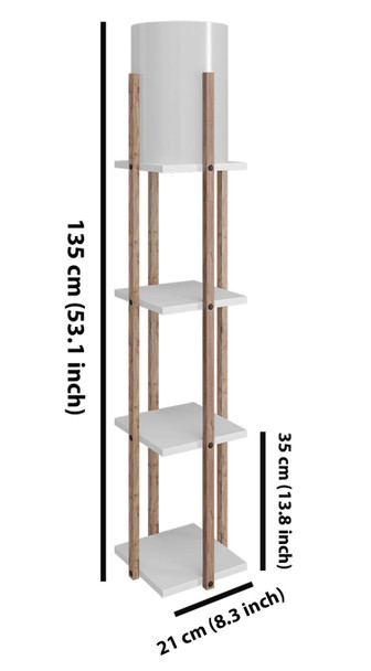 Podna lampa Nora – Bijela