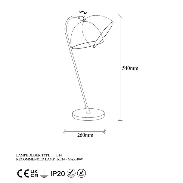 Stolna lampa Acuka - 12292