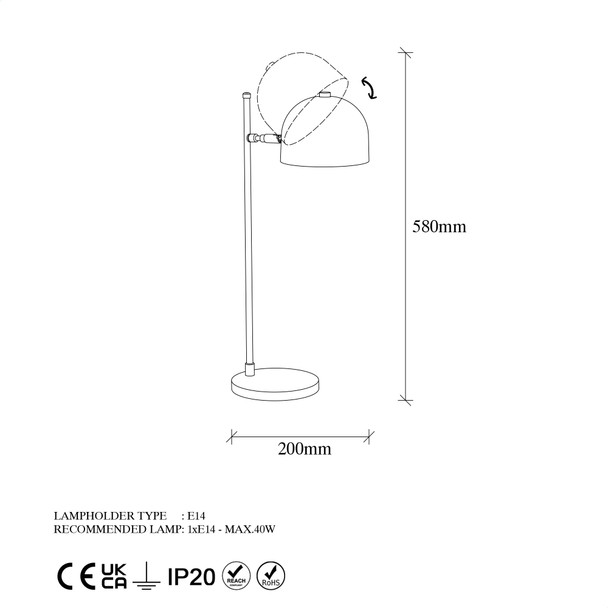 Stolna lampa Alfa - 13007