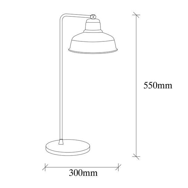 Stolna lampa Berceste - 181CRNI-ML