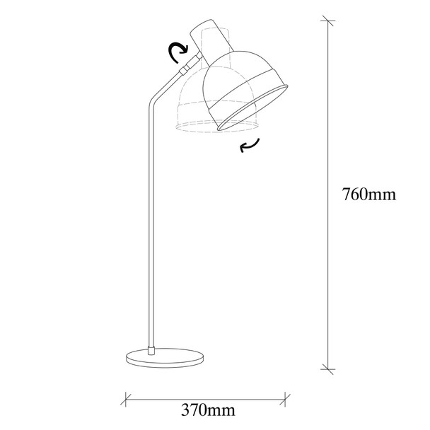 Stolna lampa Berceste - 183CRNI-ML