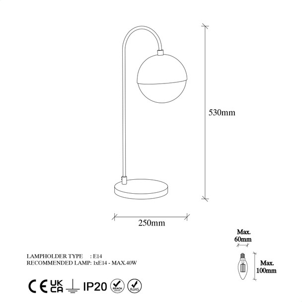 Stolna lampa Truba - 12203