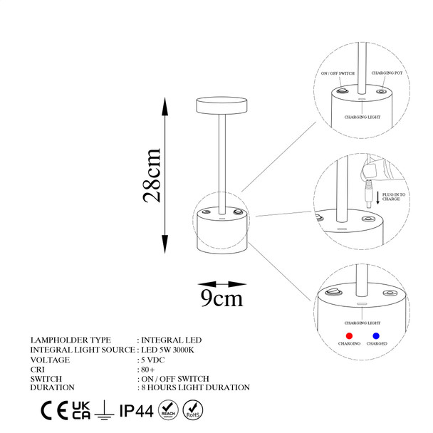 Stolna lampa Ključ - 13394