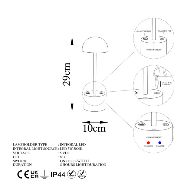 Stolna lampa rujan - 13371